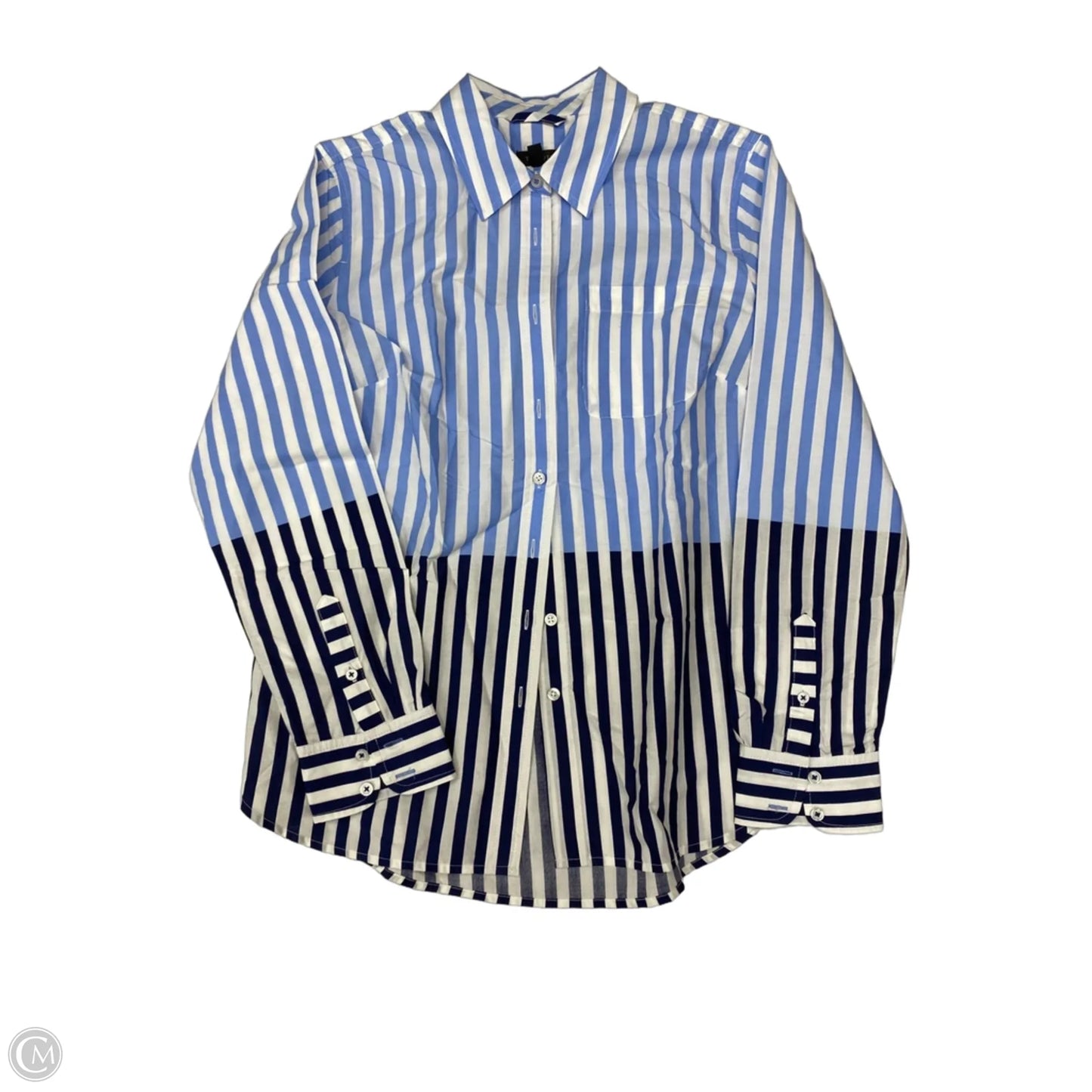 Top Long Sleeve By Talbots In Striped Pattern, Size: Xs