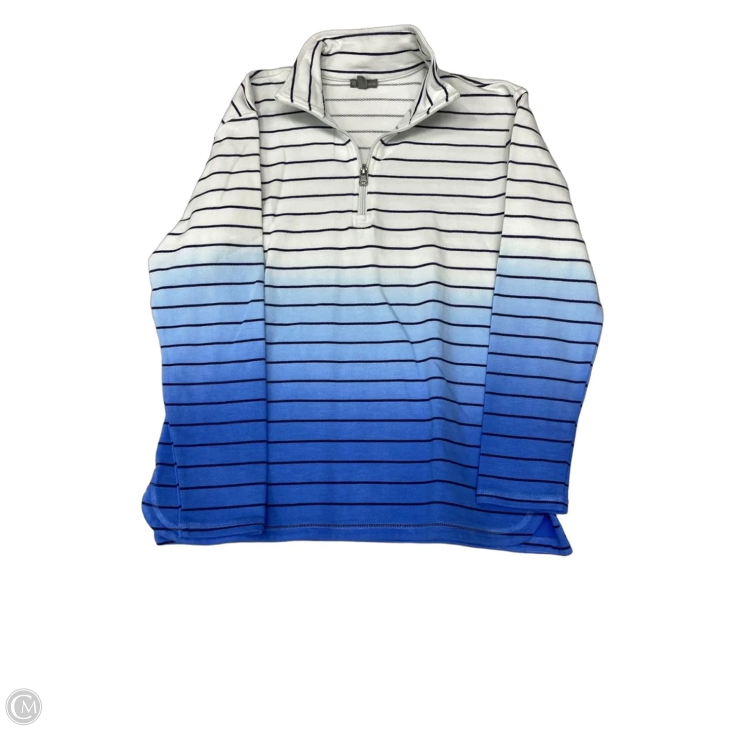 Athletic Jacket By Talbots In Blue & White, Size: S