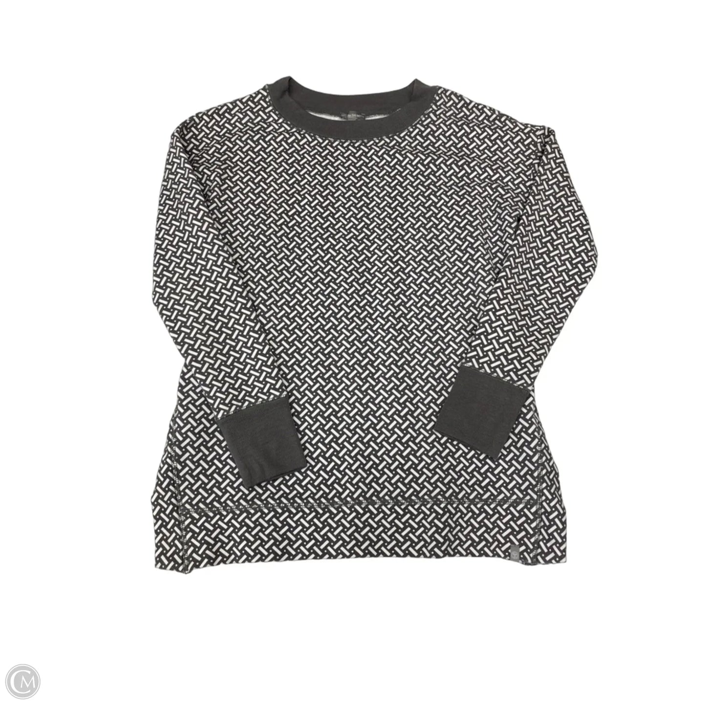 Sweater By Talbots In Grey & White, Size: S