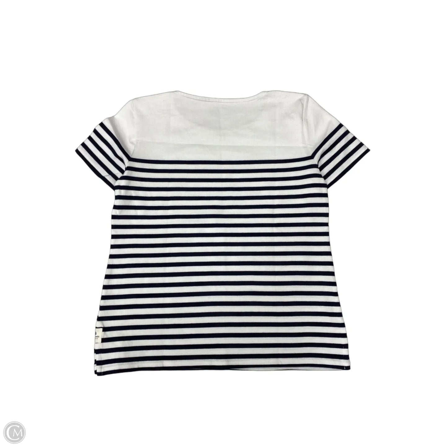 Sweater Short Sleeve By Talbots In Blue & White, Size: S