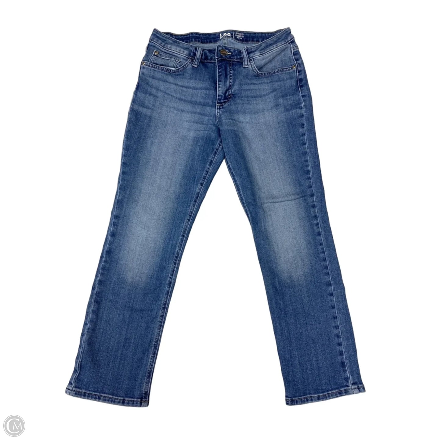 Jeans Straight By Lee In Blue Denim, Size: 8p