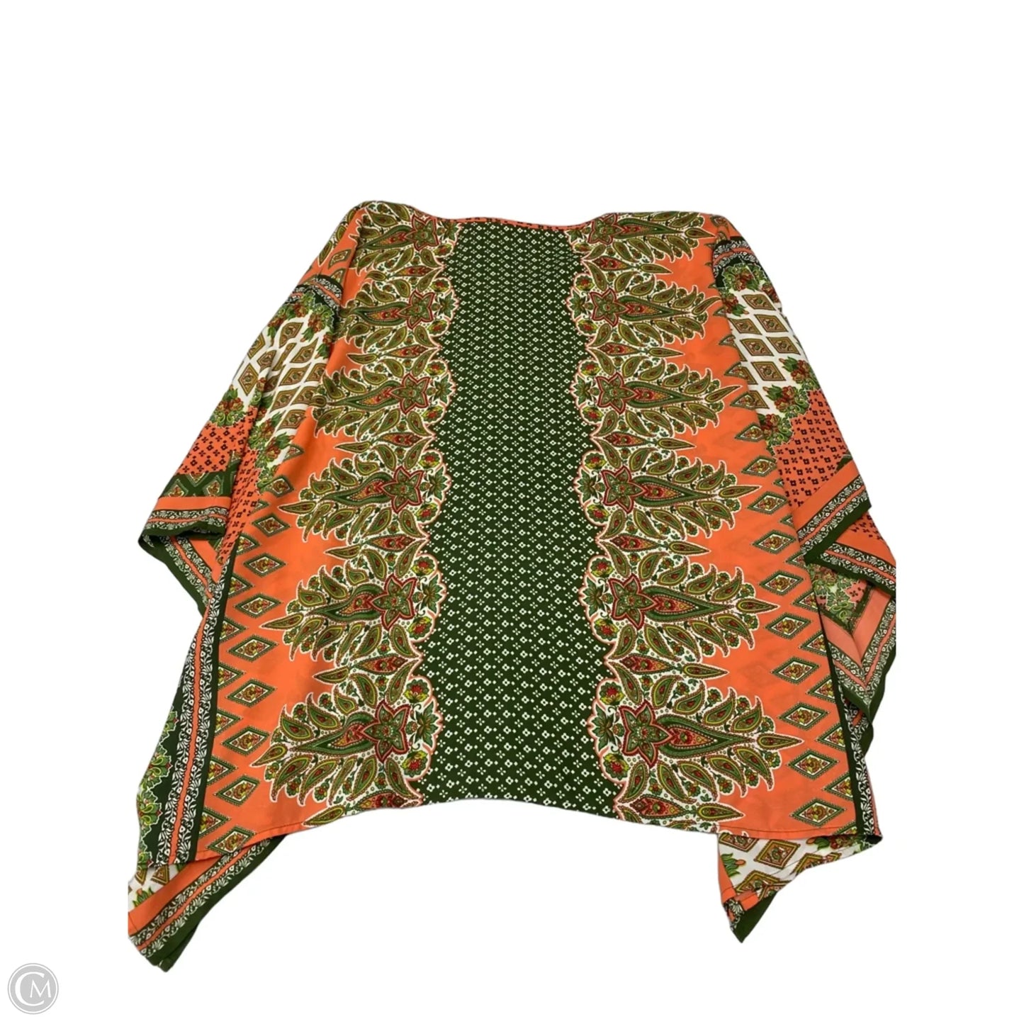 Blouse Short Sleeve By Belle By Kim Gravel In Paisley Print, Size: 2x