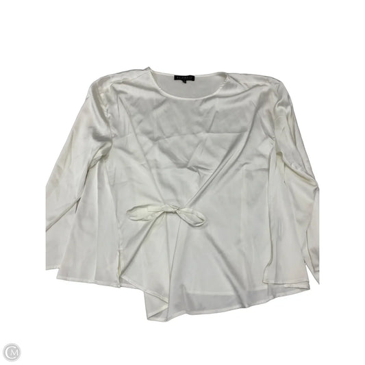 Blouse Long Sleeve By Eloquii In White, Size: Xl