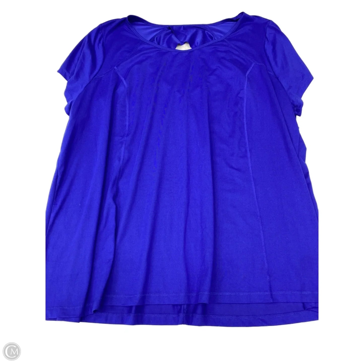Athletic Top Short Sleeve By Livi Active In Blue, Size: 3x