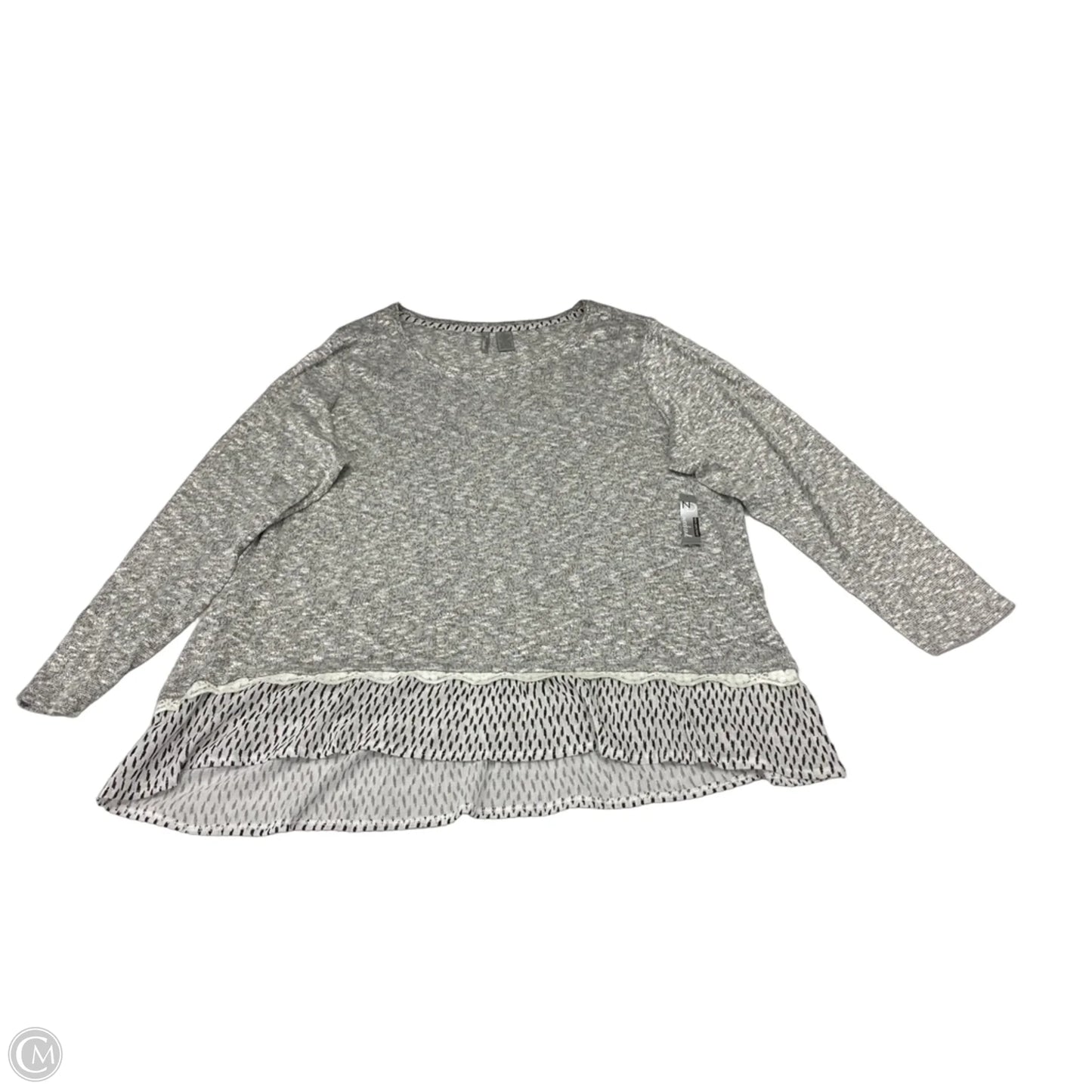 Sweater By New Directions In Grey, Size: 3x