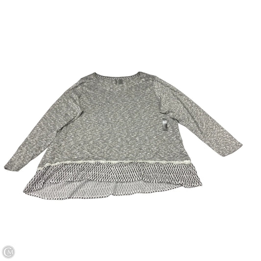 Sweater By New Directions In Grey, Size: 3x