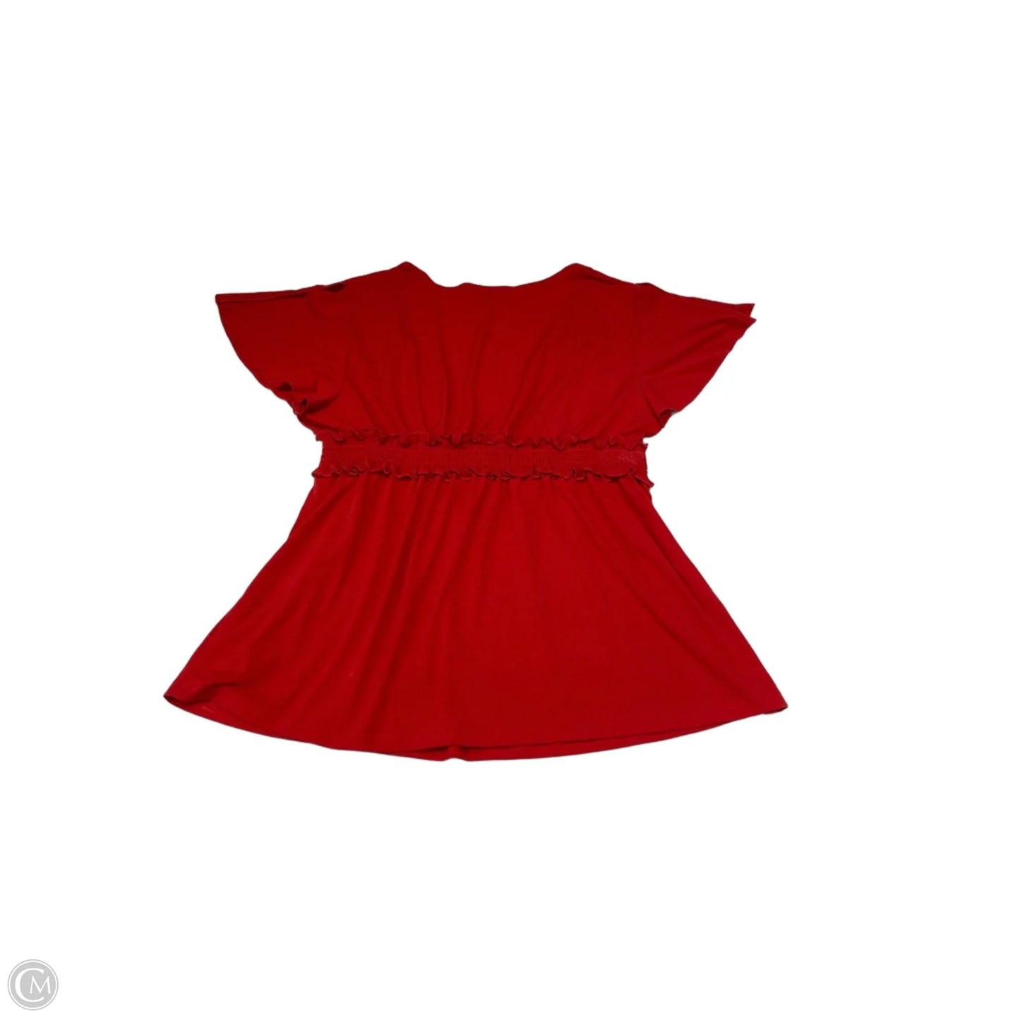 Top Short Sleeve By Agb In Red, Size: 1x