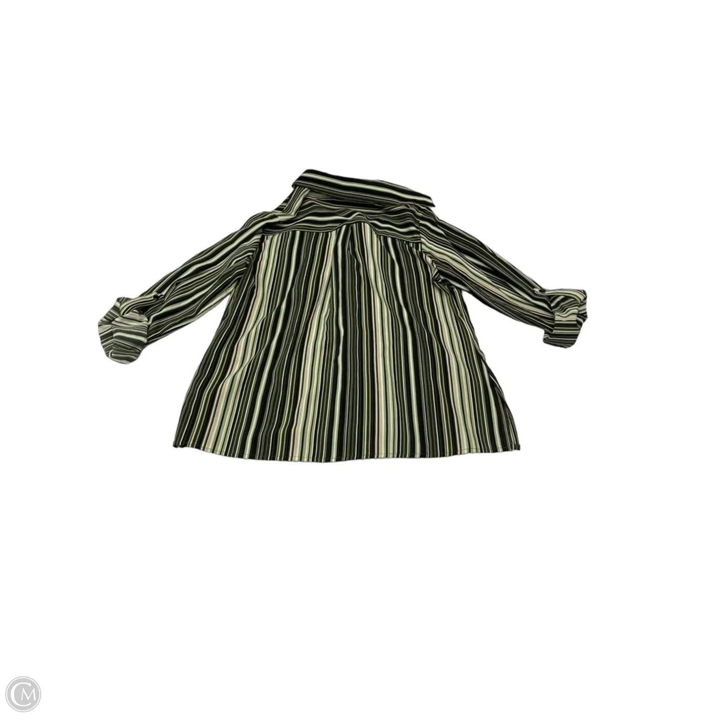 Blouse Long Sleeve By Elementz In Green, Size: 1x