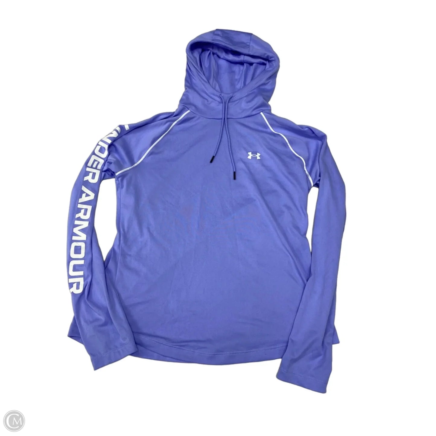 Athletic Top Long Sleeve Hoodie By Under Armour In Purple, Size: L
