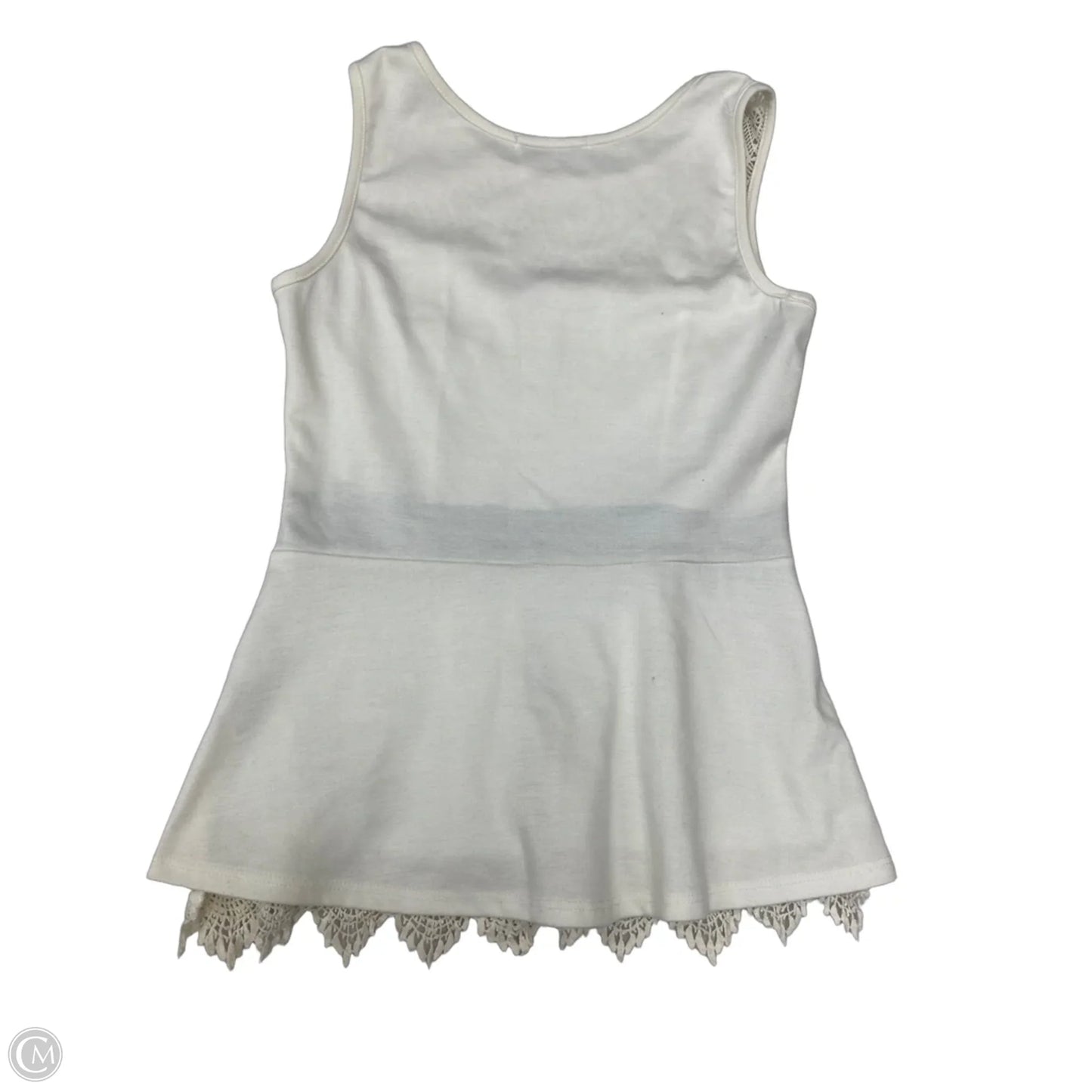 Top Sleeveless By Papaya In Cream, Size: L
