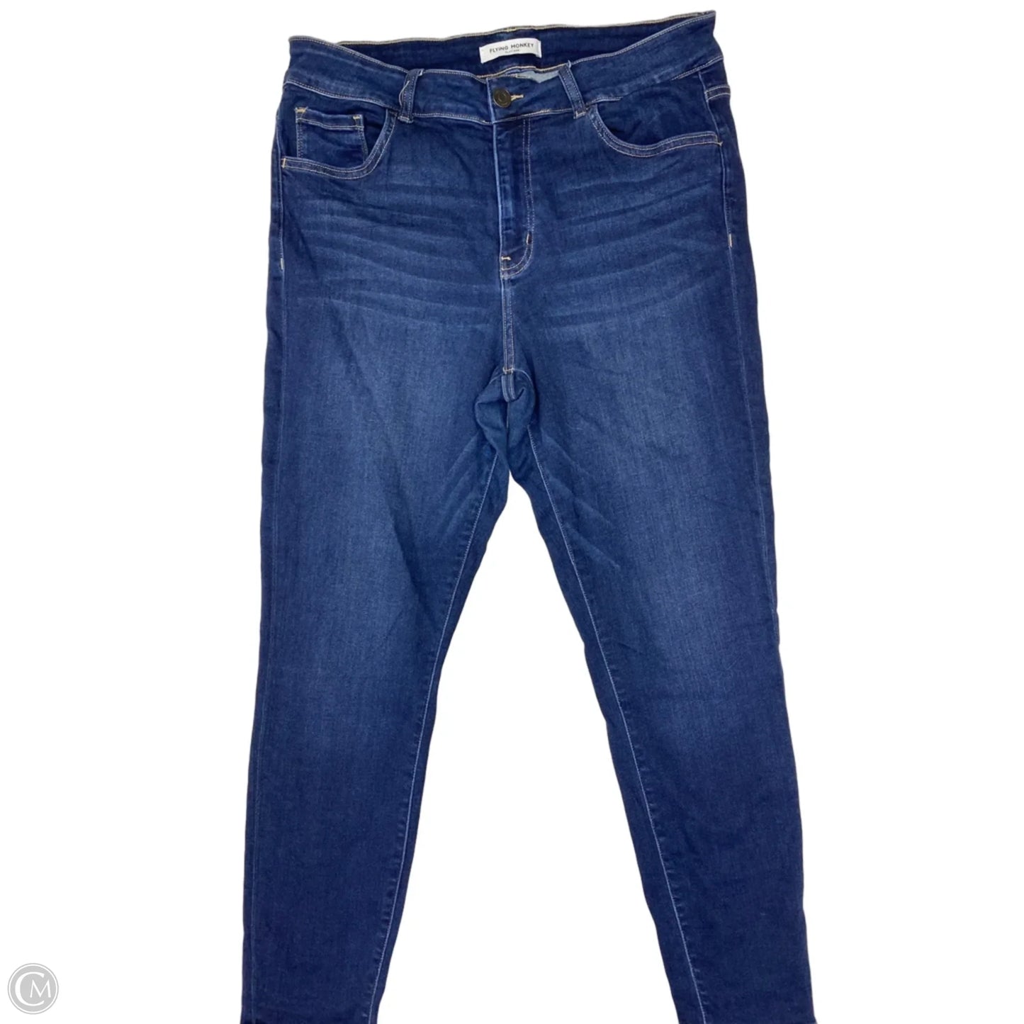 Jeans Skinny By Flying Monkey In Blue Denim, Size: 18