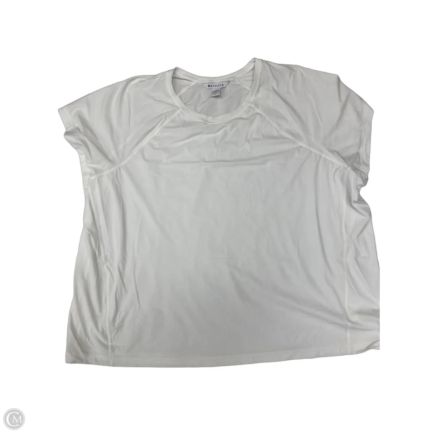 Athletic Top Short Sleeve By Athleta In White, Size: 2x