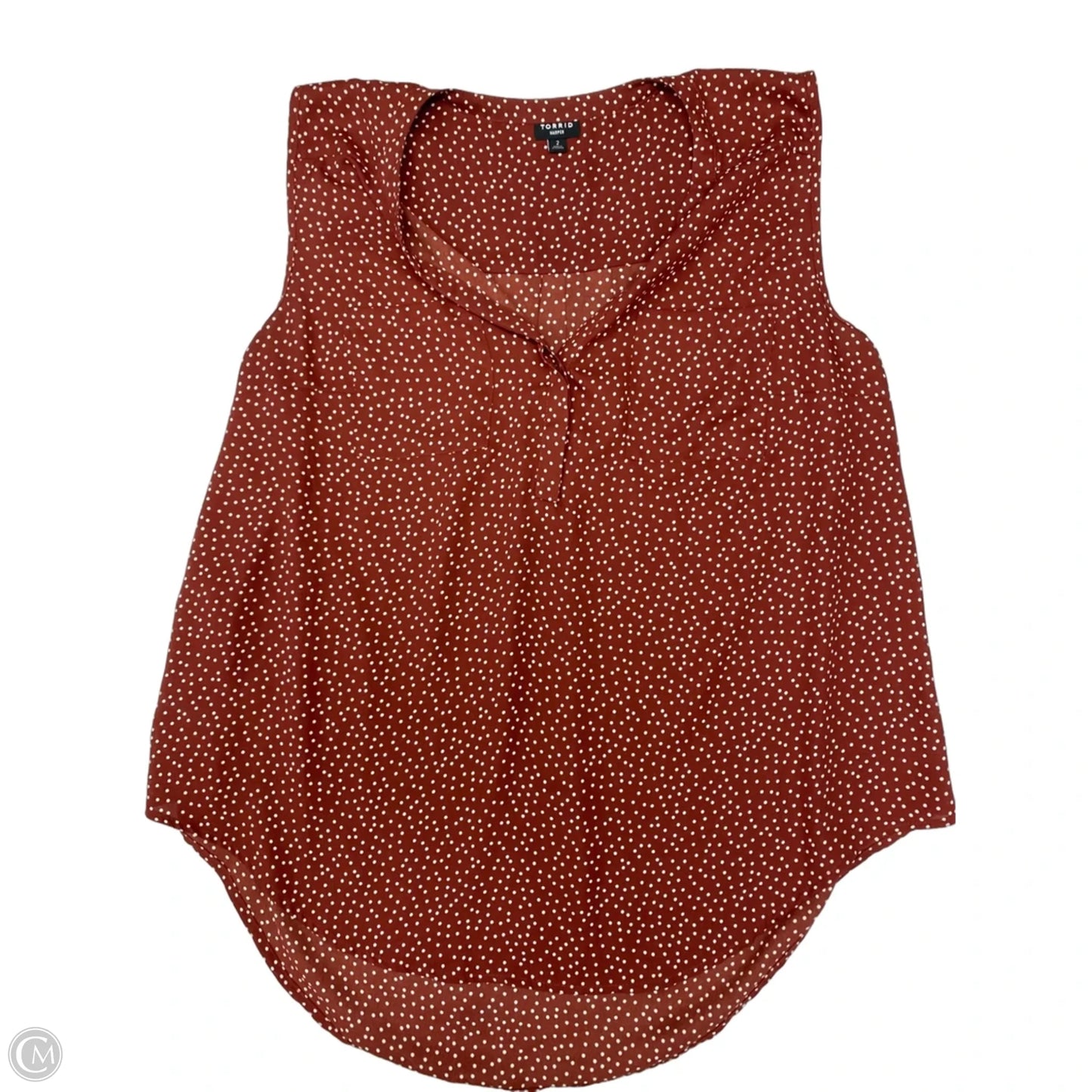 Blouse Sleeveless By Torrid In Polkadot Pattern, Size: 2x