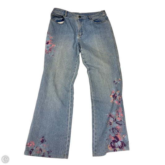 Jeans Flared By Dana Buchman In Blue Denim, Size: 12