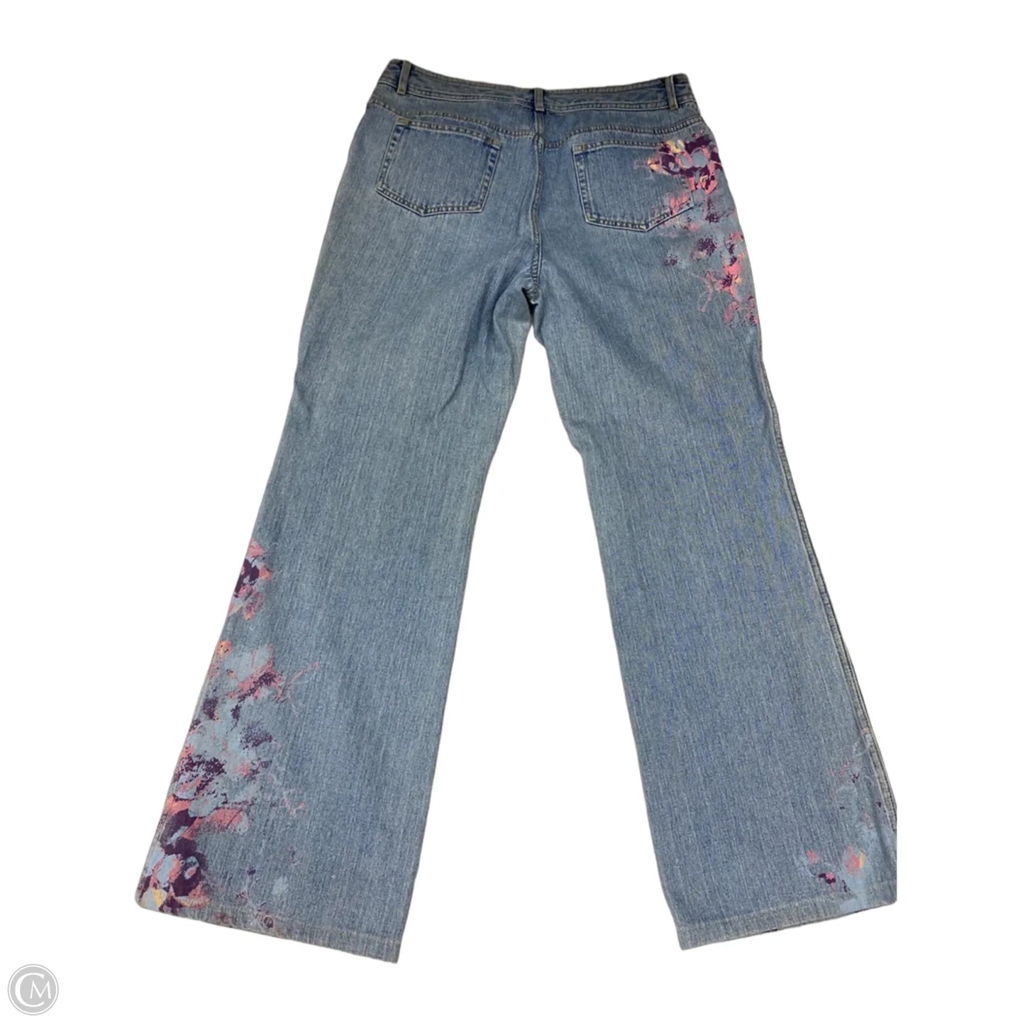 Jeans Flared By Dana Buchman In Blue Denim, Size: 12