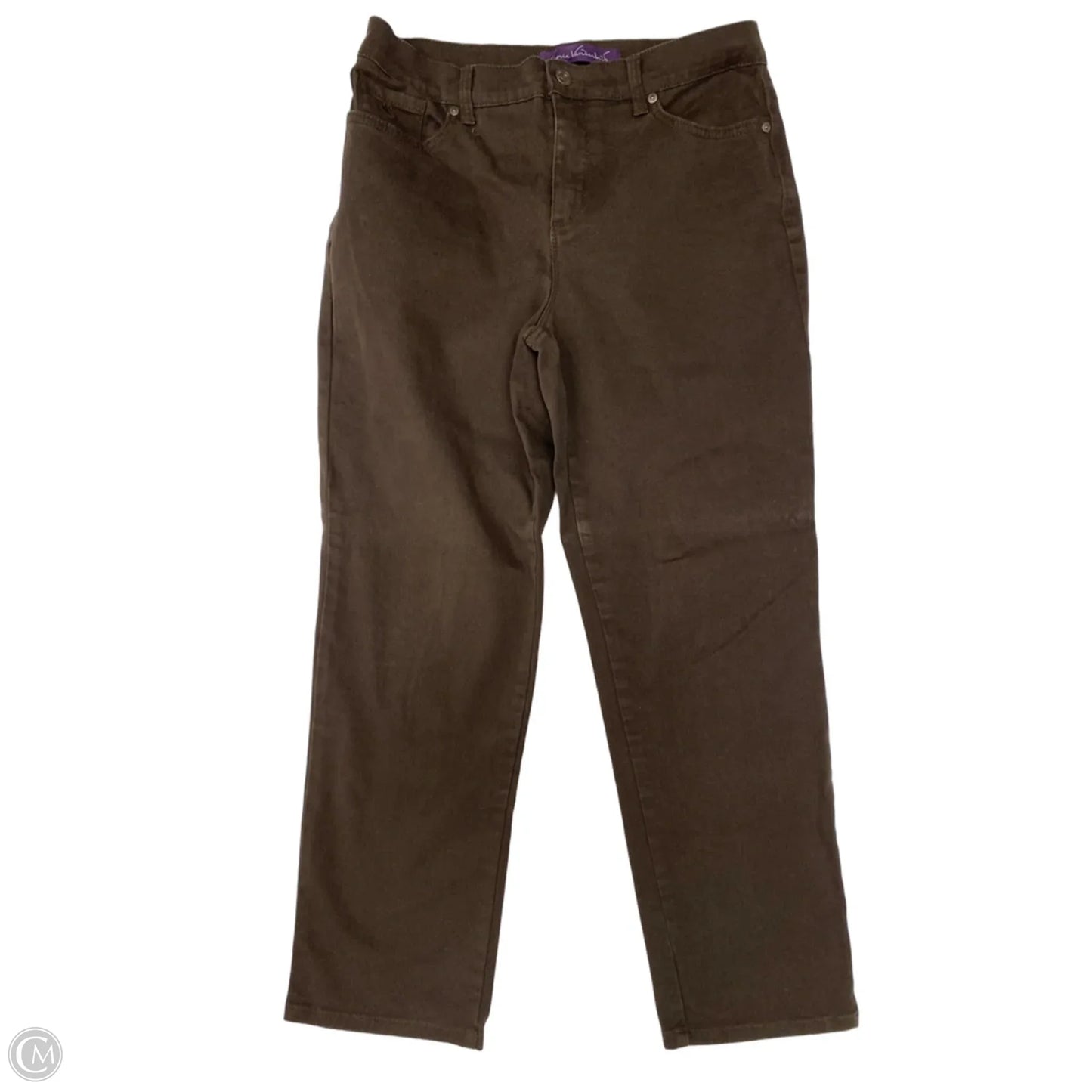 Jeans Straight By Gloria Vanderbilt In Brown Denim, Size: 8