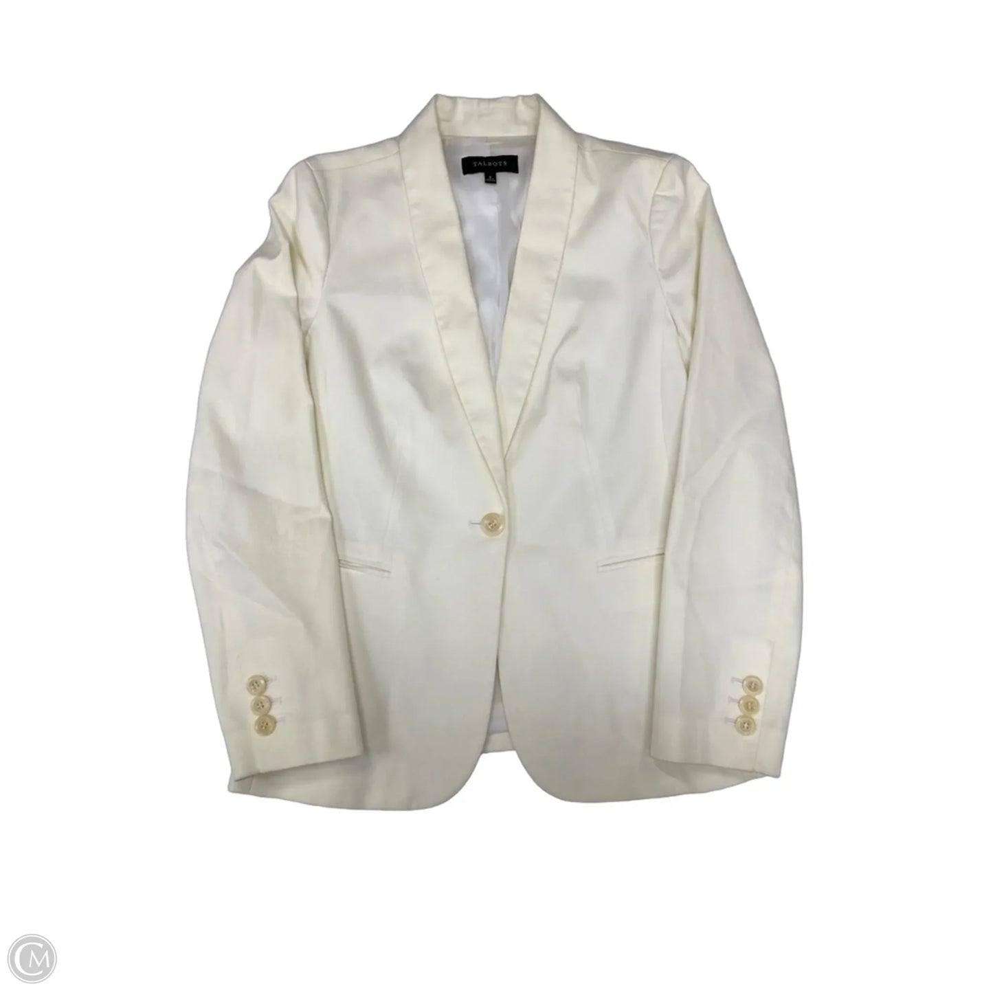 Blazer By Talbots In Cream, Size: M