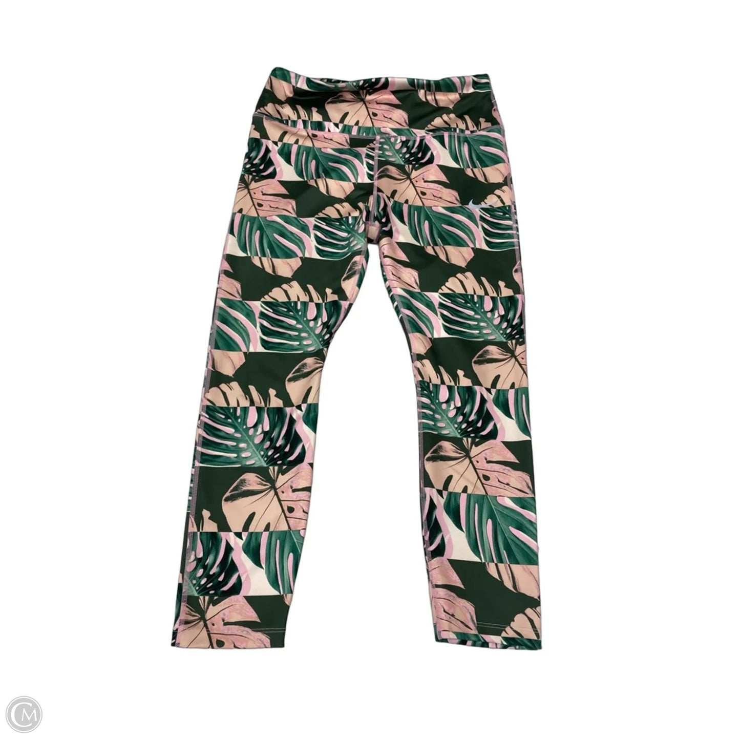 Athletic Leggings Capris By Nike In Tropical Print, Size: Xl