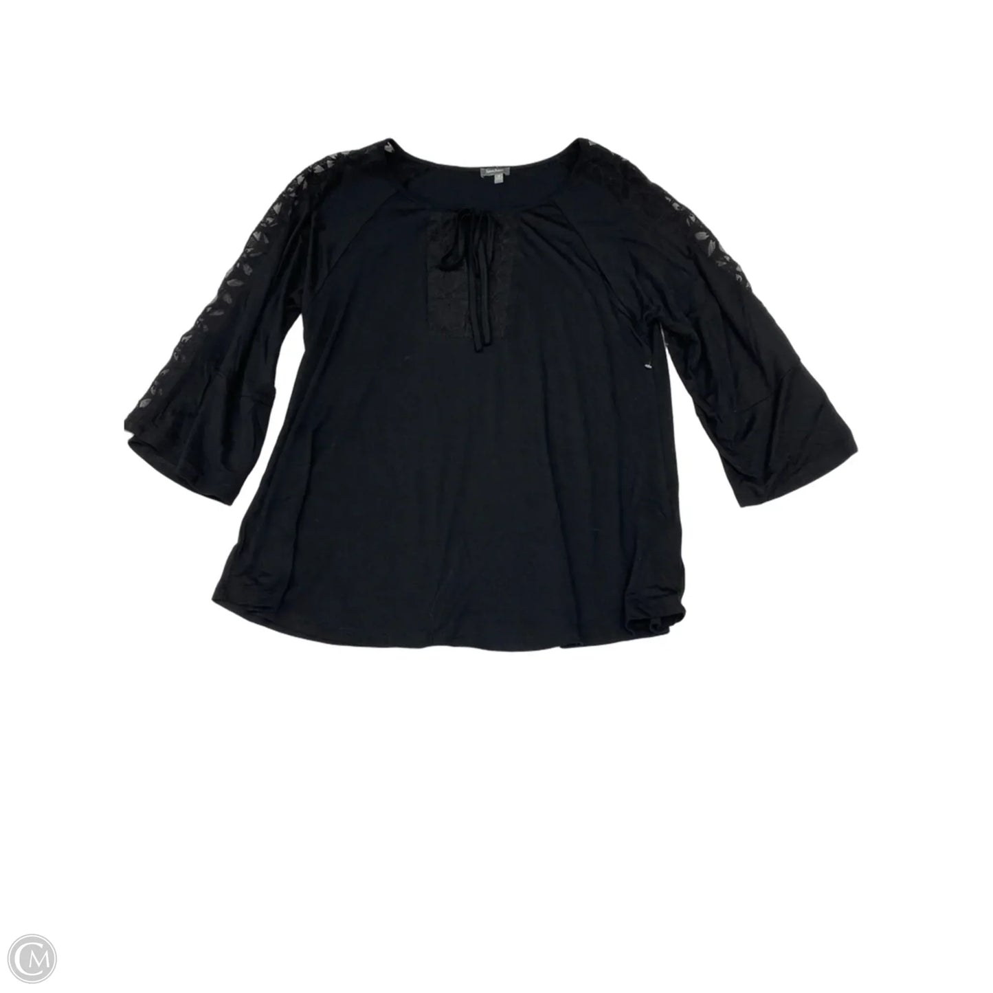 Top Long Sleeve Designer By Neiman Marcus In Black, Size: M