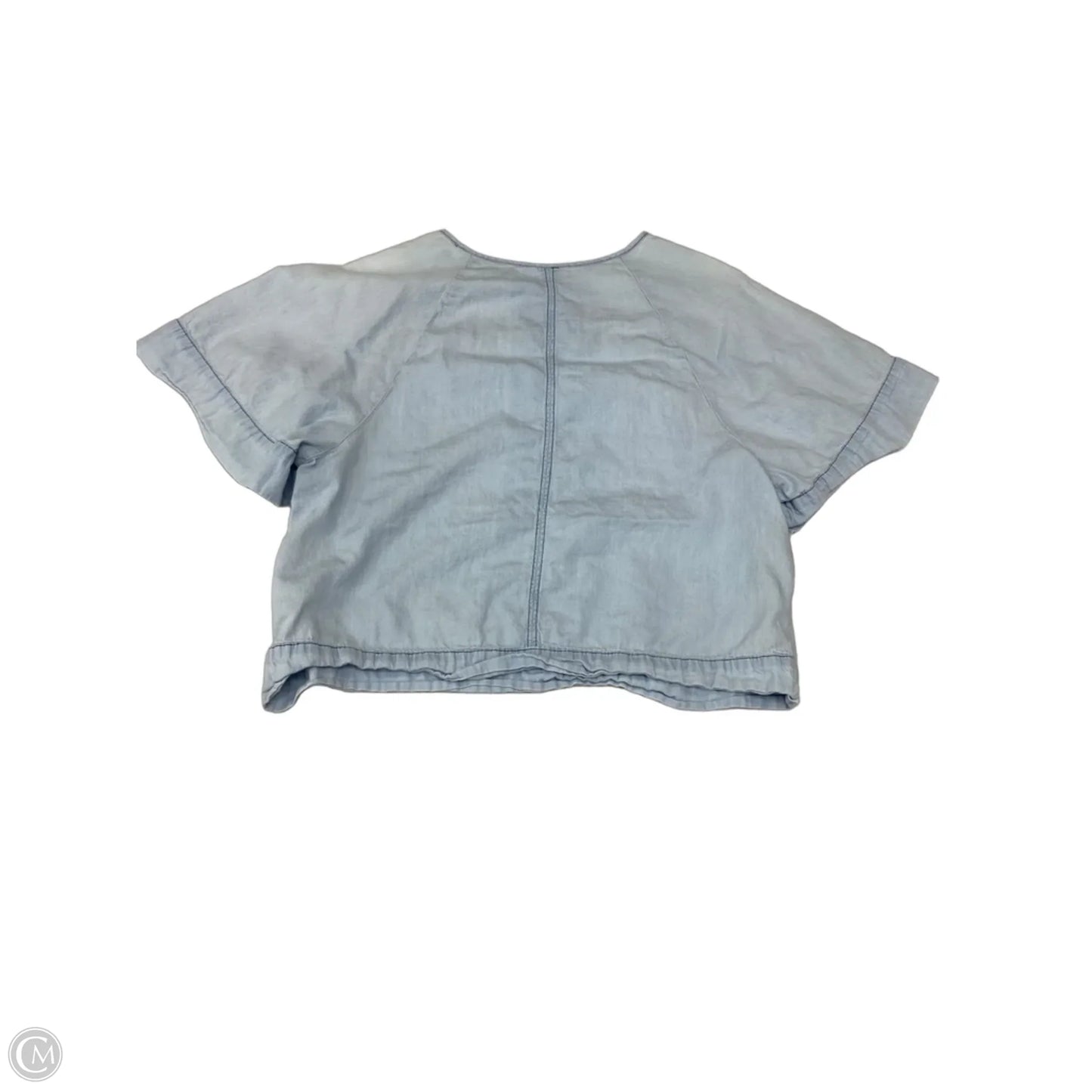 Top Short Sleeve Basic By Melrose And Market In Blue Denim, Size: S