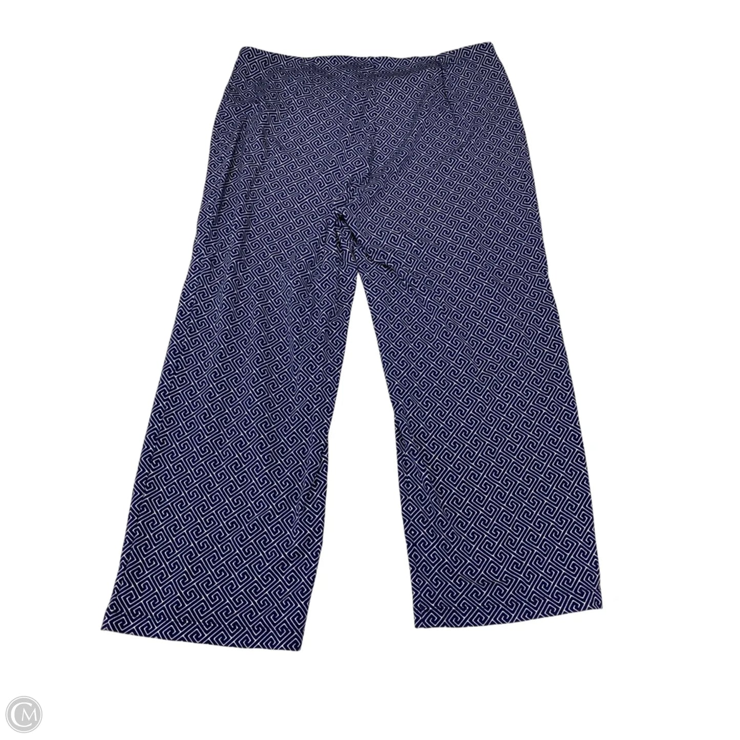 Pants Cropped By Investments In Black & Blue, Size: 14