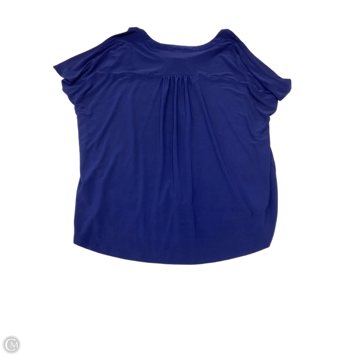 Blouse Short Sleeve By Jones New York In Navy, Size: Xxl