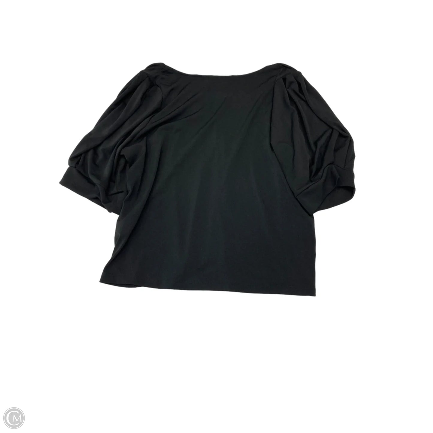 Blouse Short Sleeve By Banana Republic In Black, Size: L