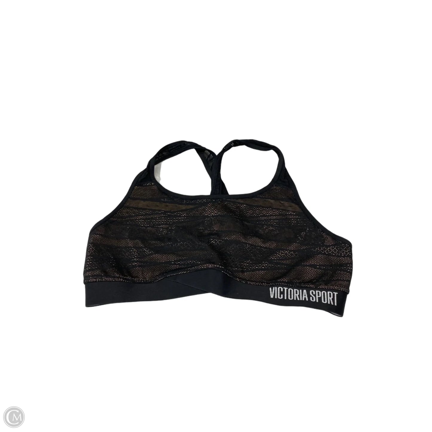 Athletic Bra By Victorias Secret In Black & Tan, Size: Xl