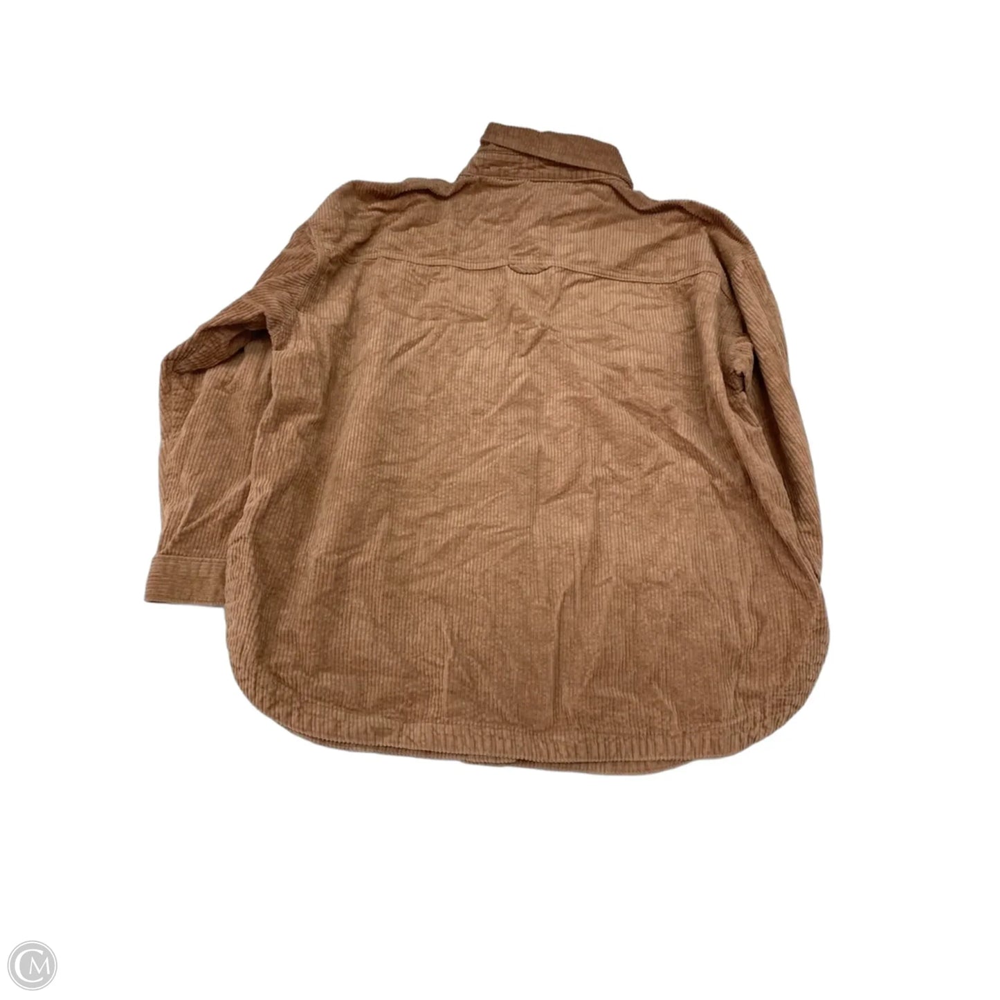 Jacket Shirt By Forever 21 In Brown, Size: L