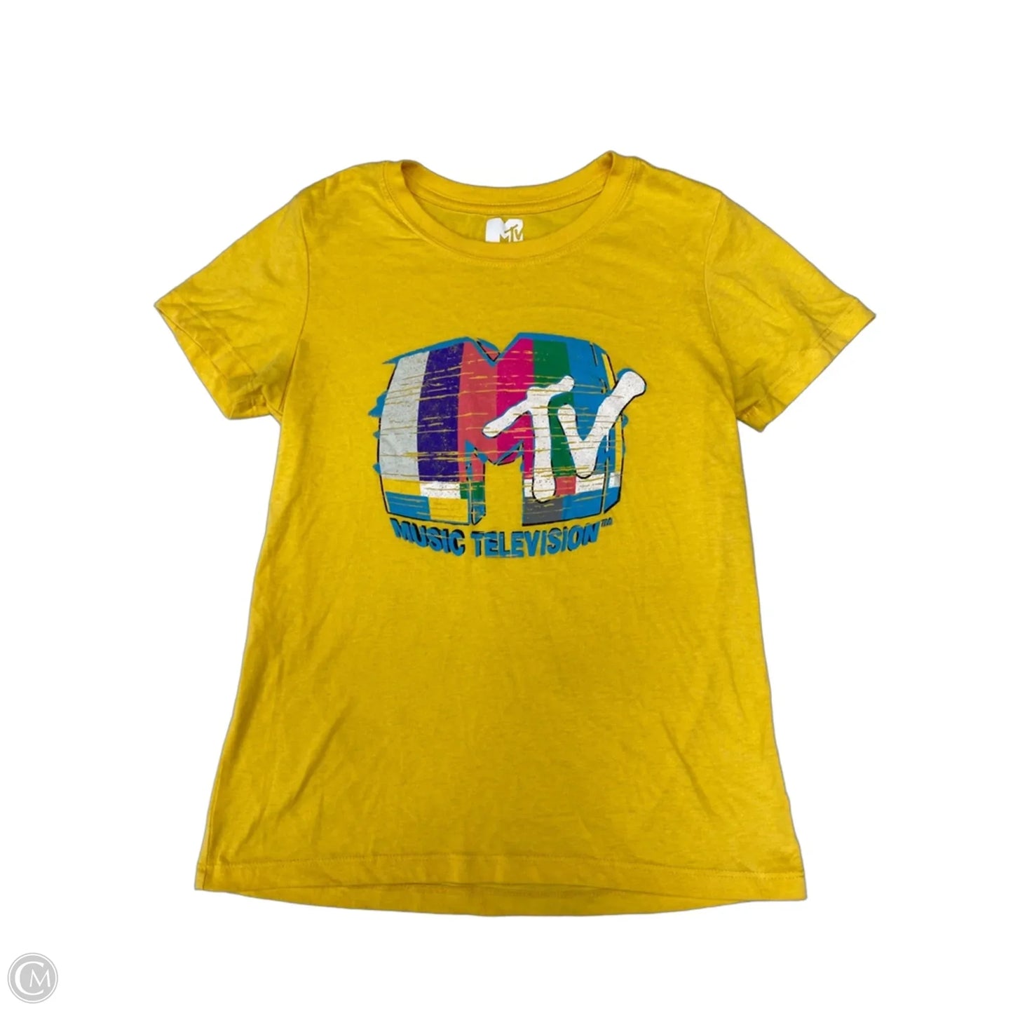 Top Short Sleeve Basic By Clothes Mentor In Yellow, Size: S