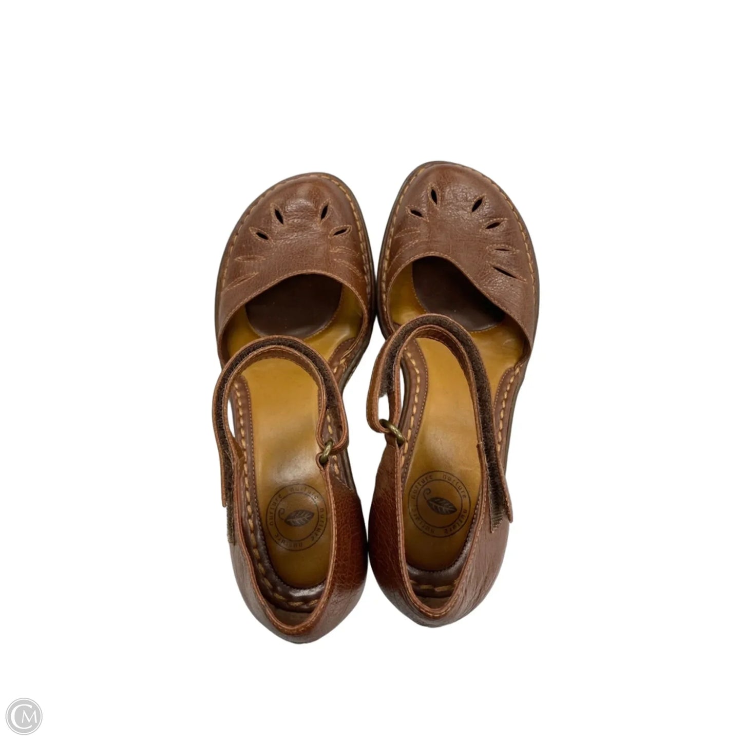Shoes Heels Wedge By Nurture In Brown, Size: 7.5