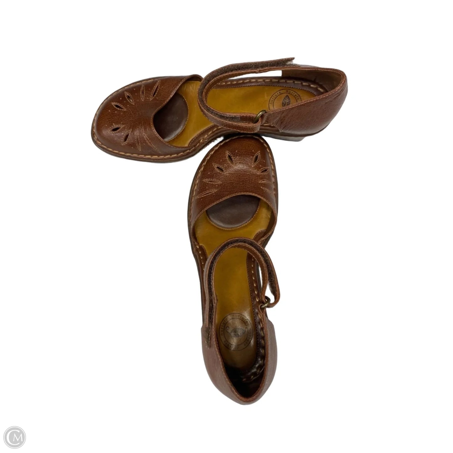 Shoes Heels Wedge By Nurture In Brown, Size: 7.5