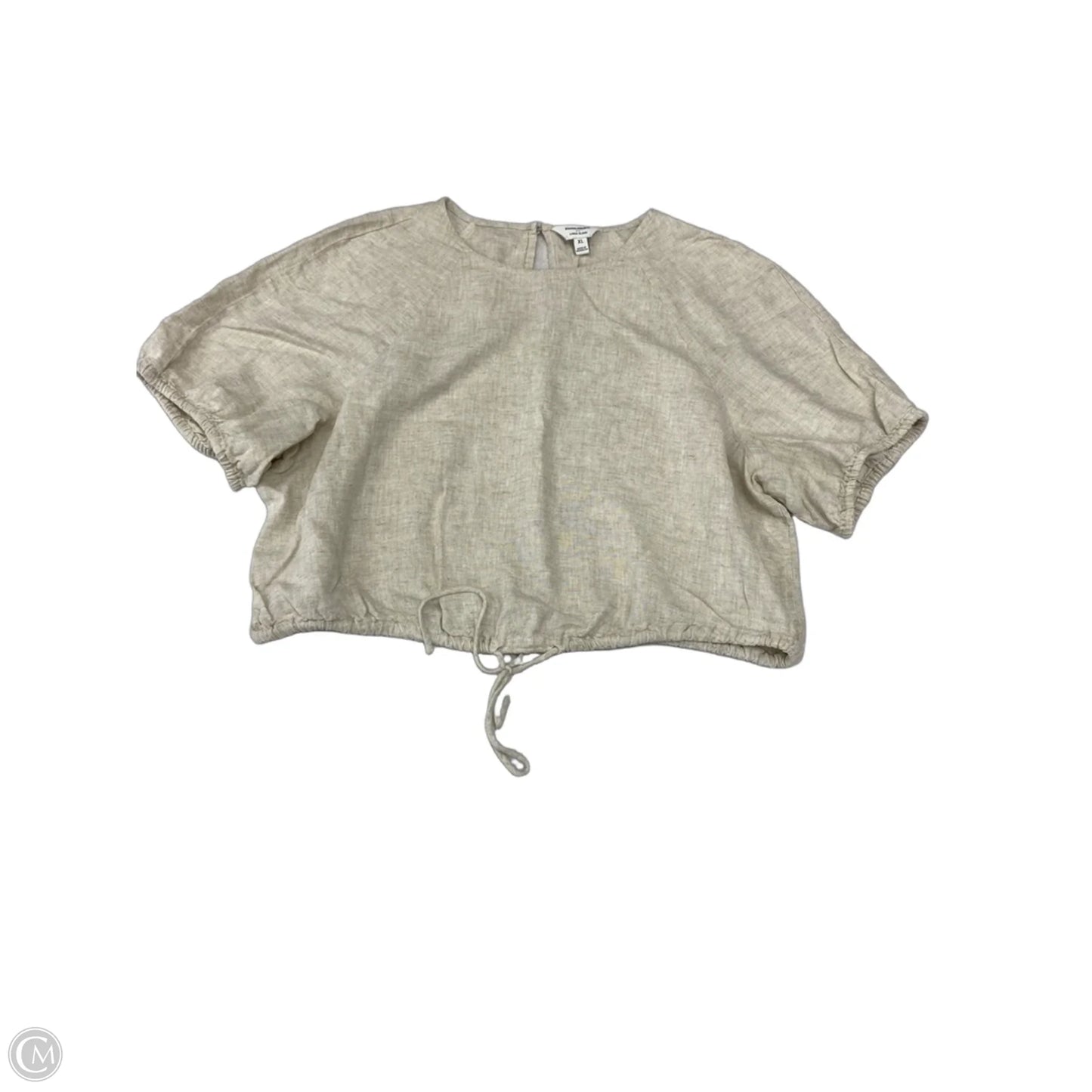 Top Short Sleeve By Banana Republic In Beige, Size: Xl