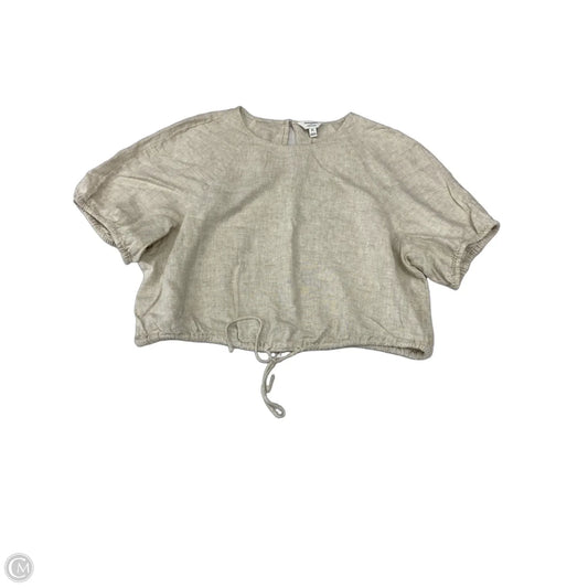 Top Short Sleeve By Banana Republic In Beige, Size: Xl