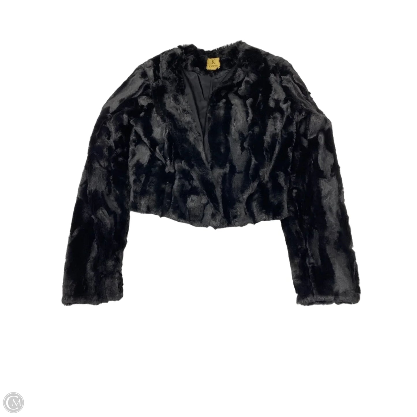 Coat Faux Fur & Sherpa By Kasper In Black, Size: Mp