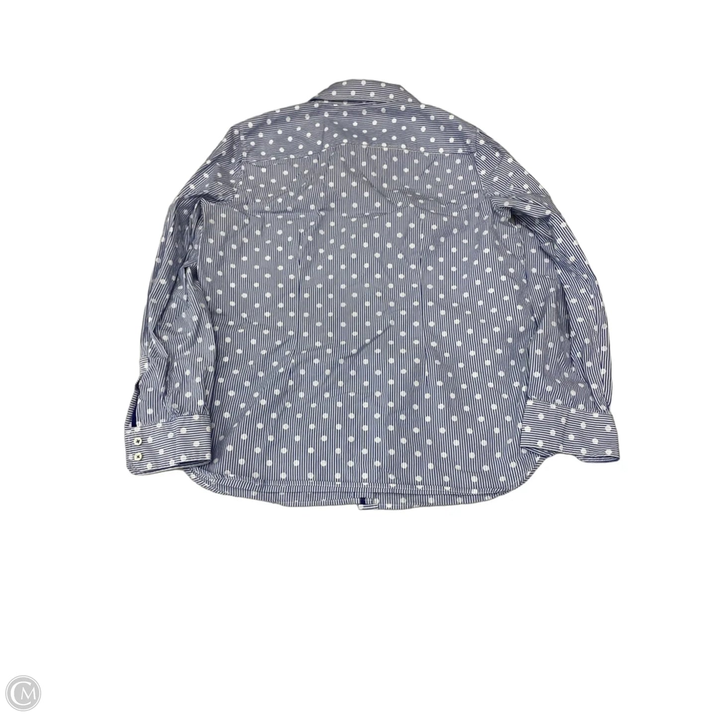 Top Long Sleeve By Talbots In Striped Pattern, Size: M