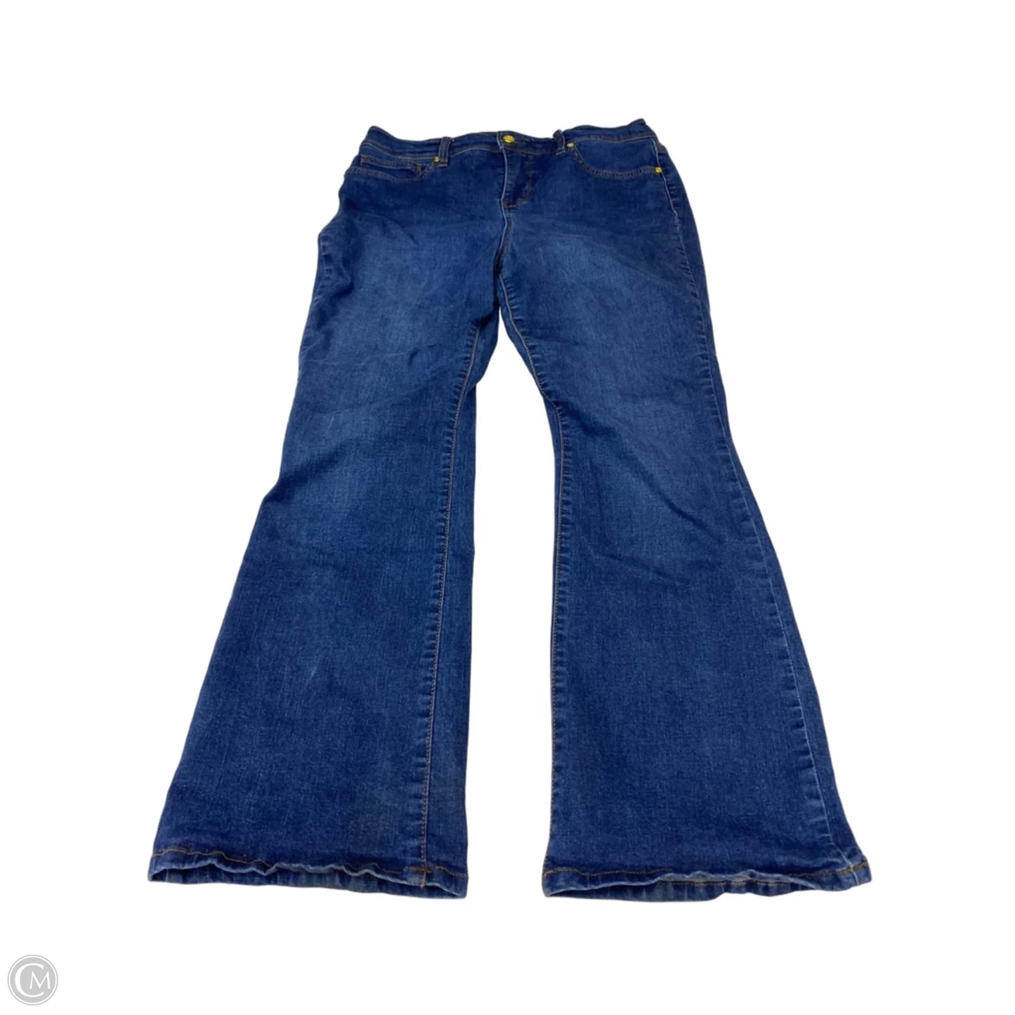 Jeans Flared By Iman Hsn In Blue Denim, Size: 14p