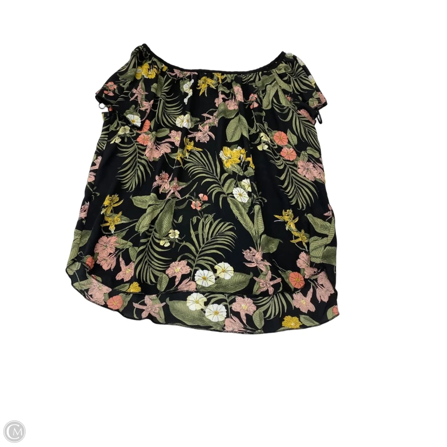 Blouse Short Sleeve By Philosophy In Floral Print, Size: Xsp