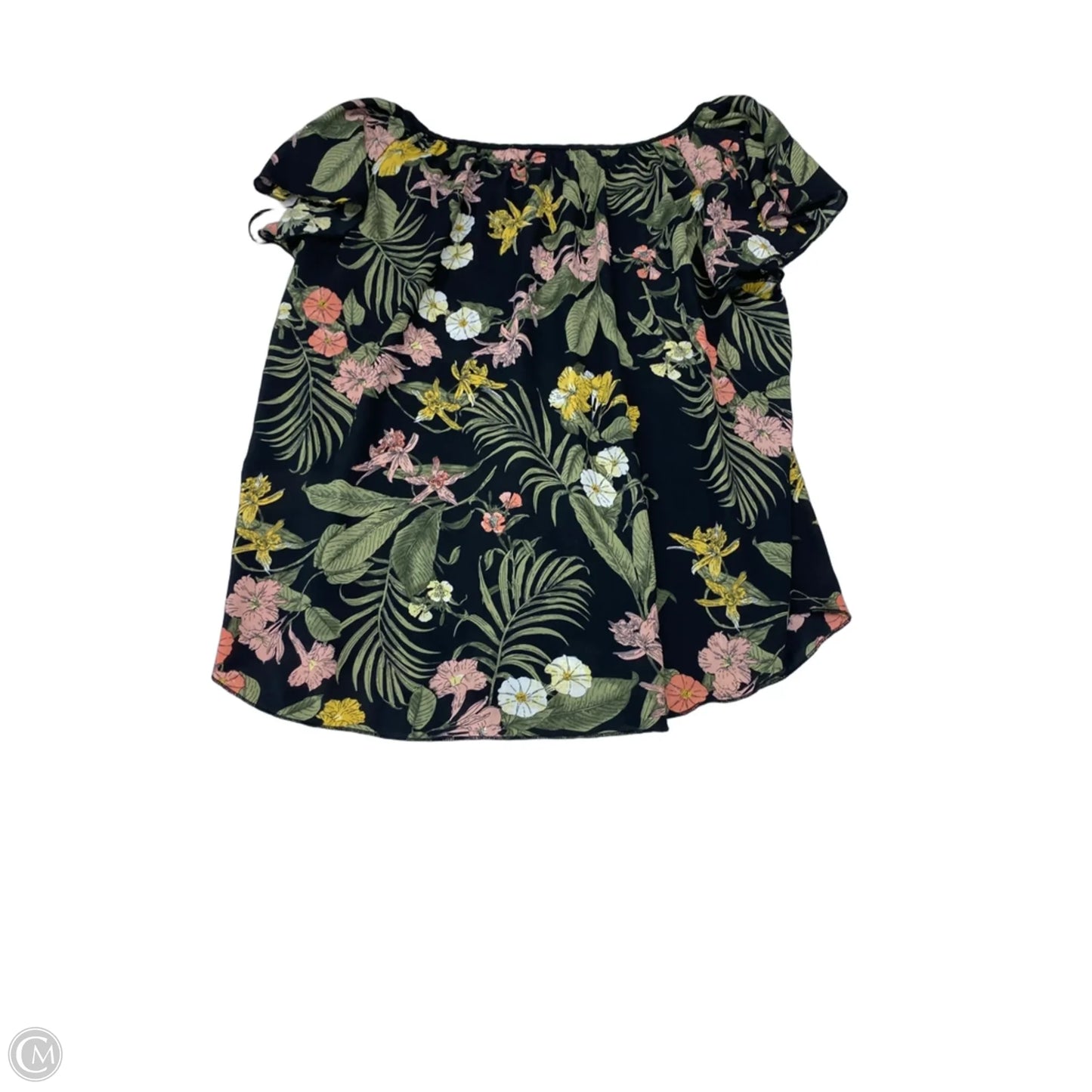 Blouse Short Sleeve By Philosophy In Floral Print, Size: Xsp