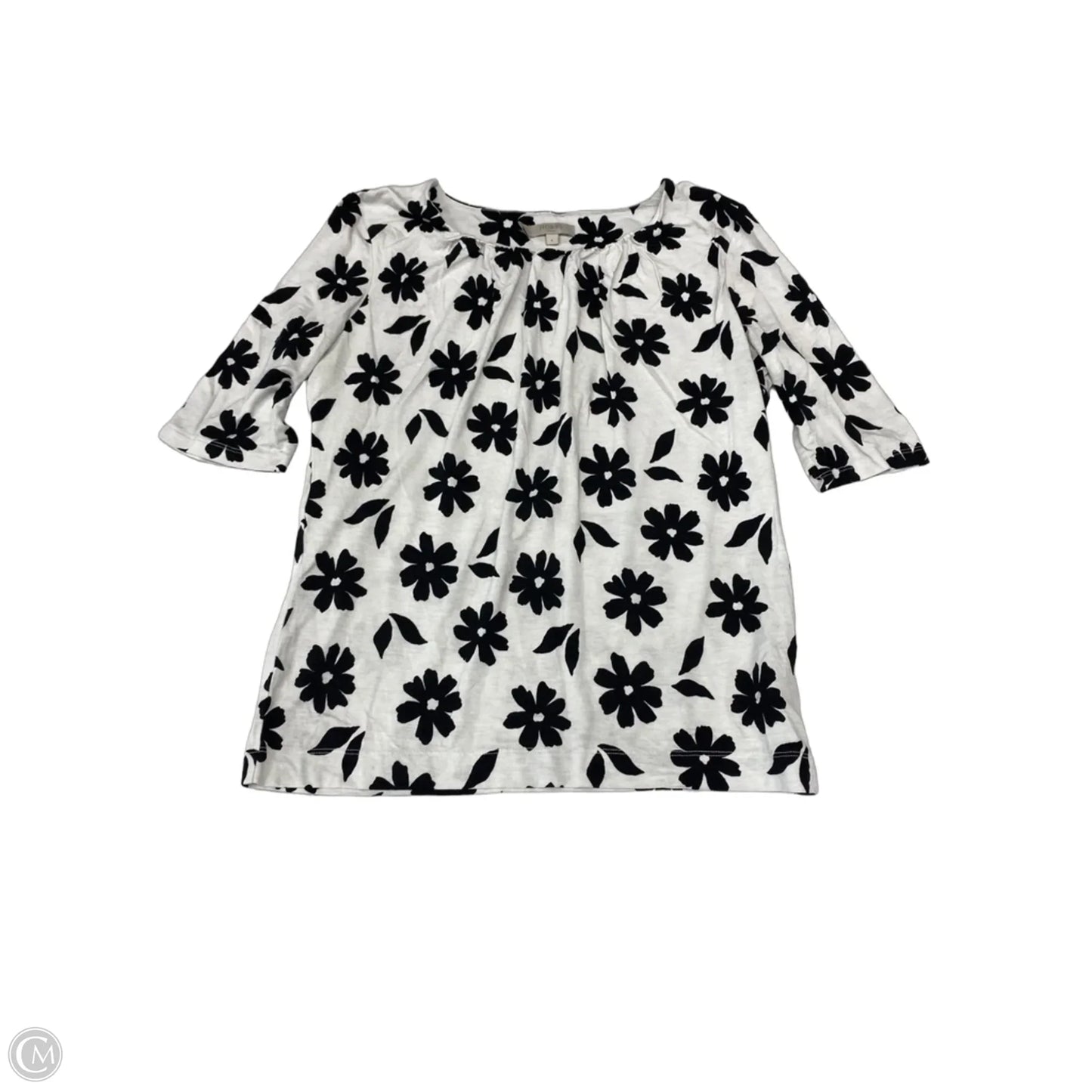 Top Short Sleeve By Clothes Mentor In Black & White, Size: S