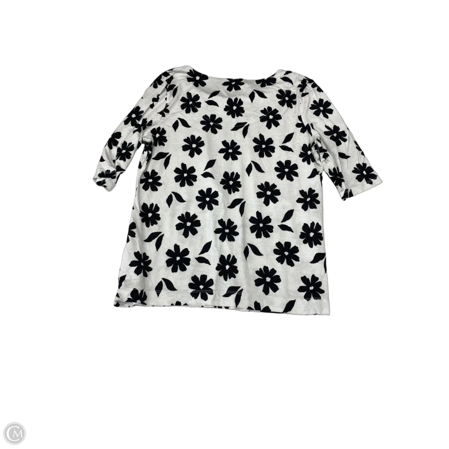 Top Short Sleeve By Clothes Mentor In Black & White, Size: S