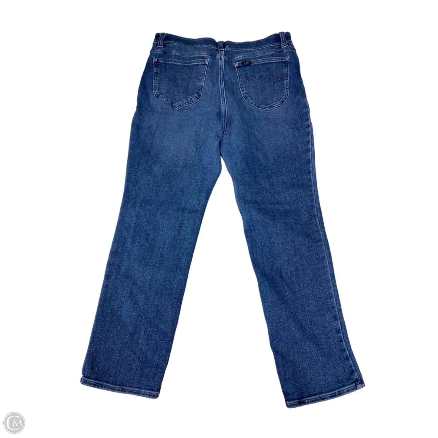 Jeans Straight By Lee In Blue Denim, Size: 12p