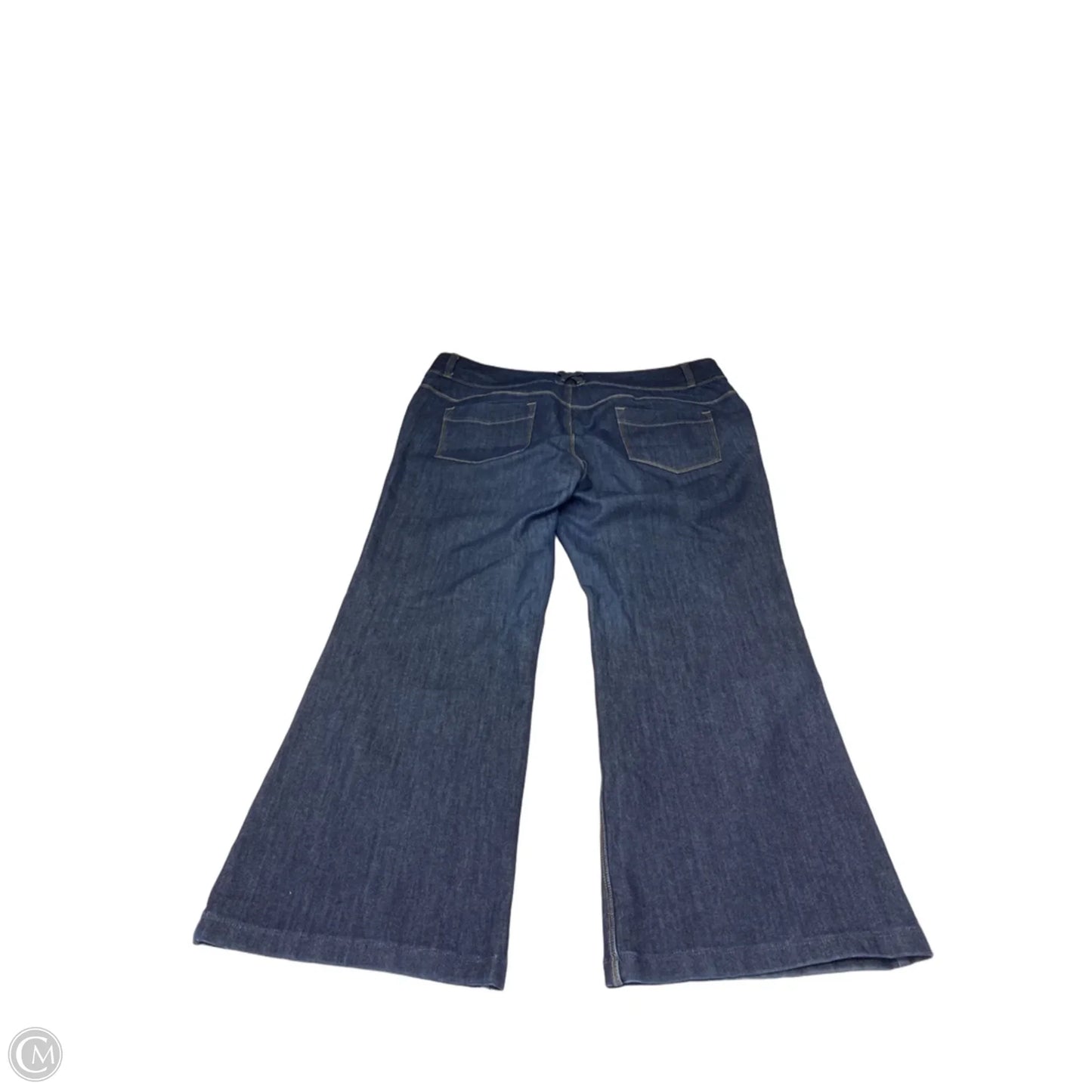Jeans Wide Leg By Lands End In Blue Denim, Size: 18