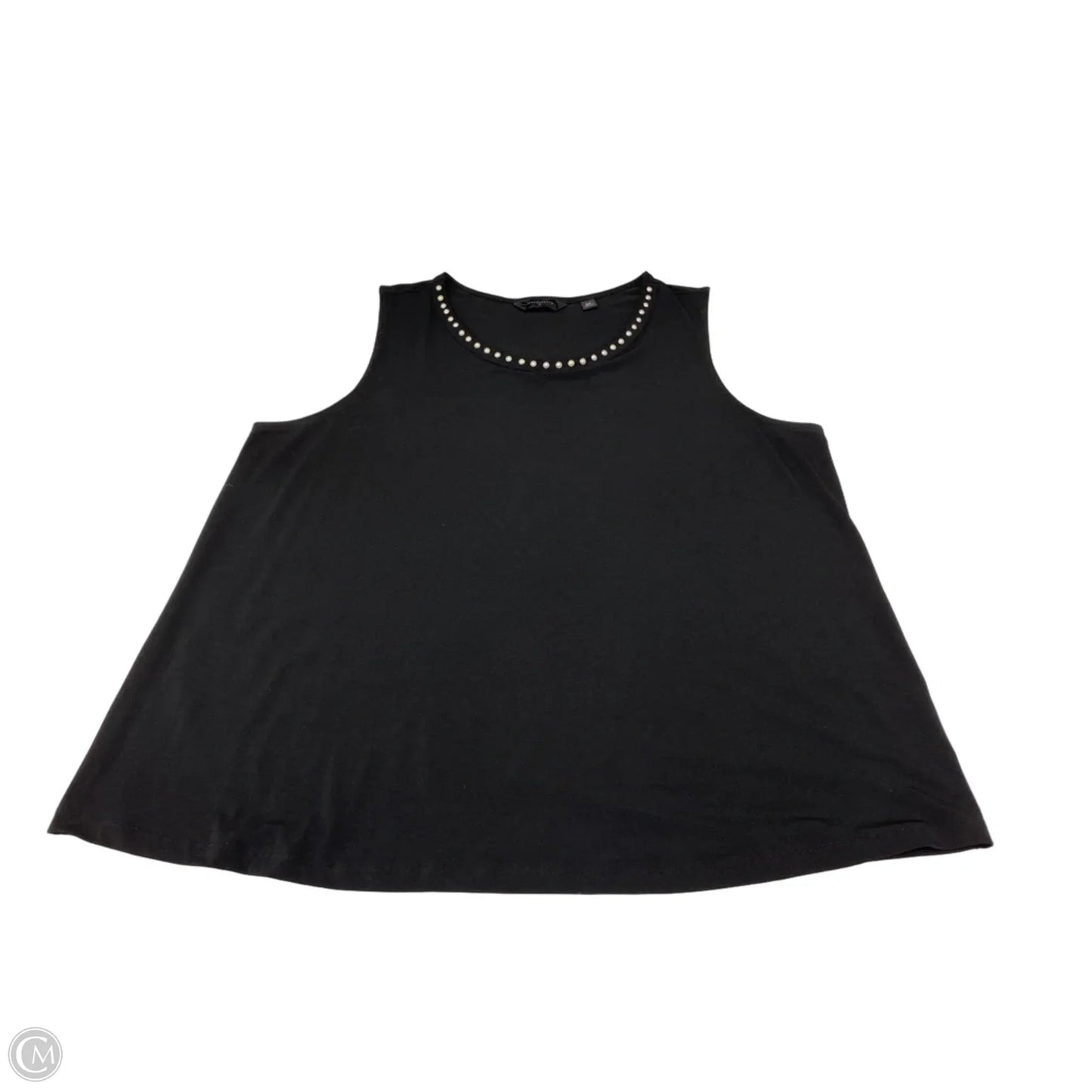 Blouse Sleeveless By Investments In Black, Size: 2x