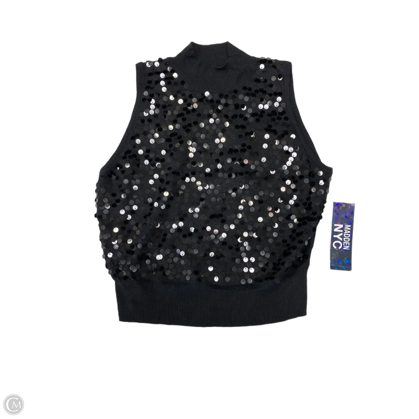 Sweater Short Sleeve By Madden Nyc In Black, Size: Xl