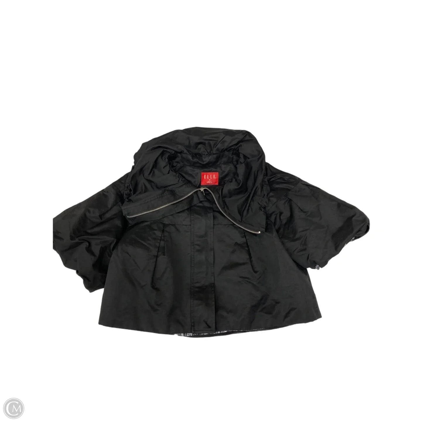 Coat Raincoat By Elle In Black, Size: M