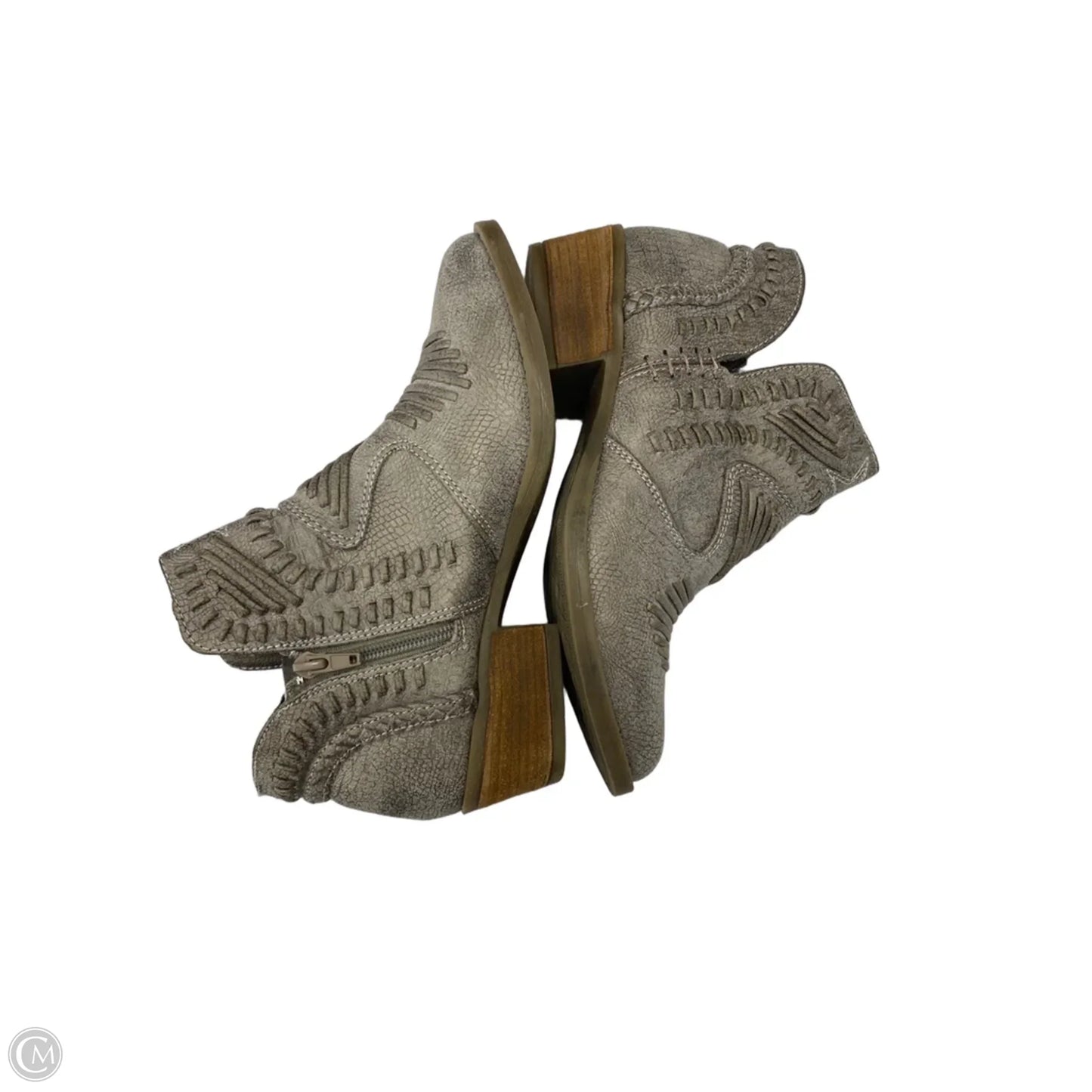 Boots Ankle Heels By Not Rated In Grey, Size: 8