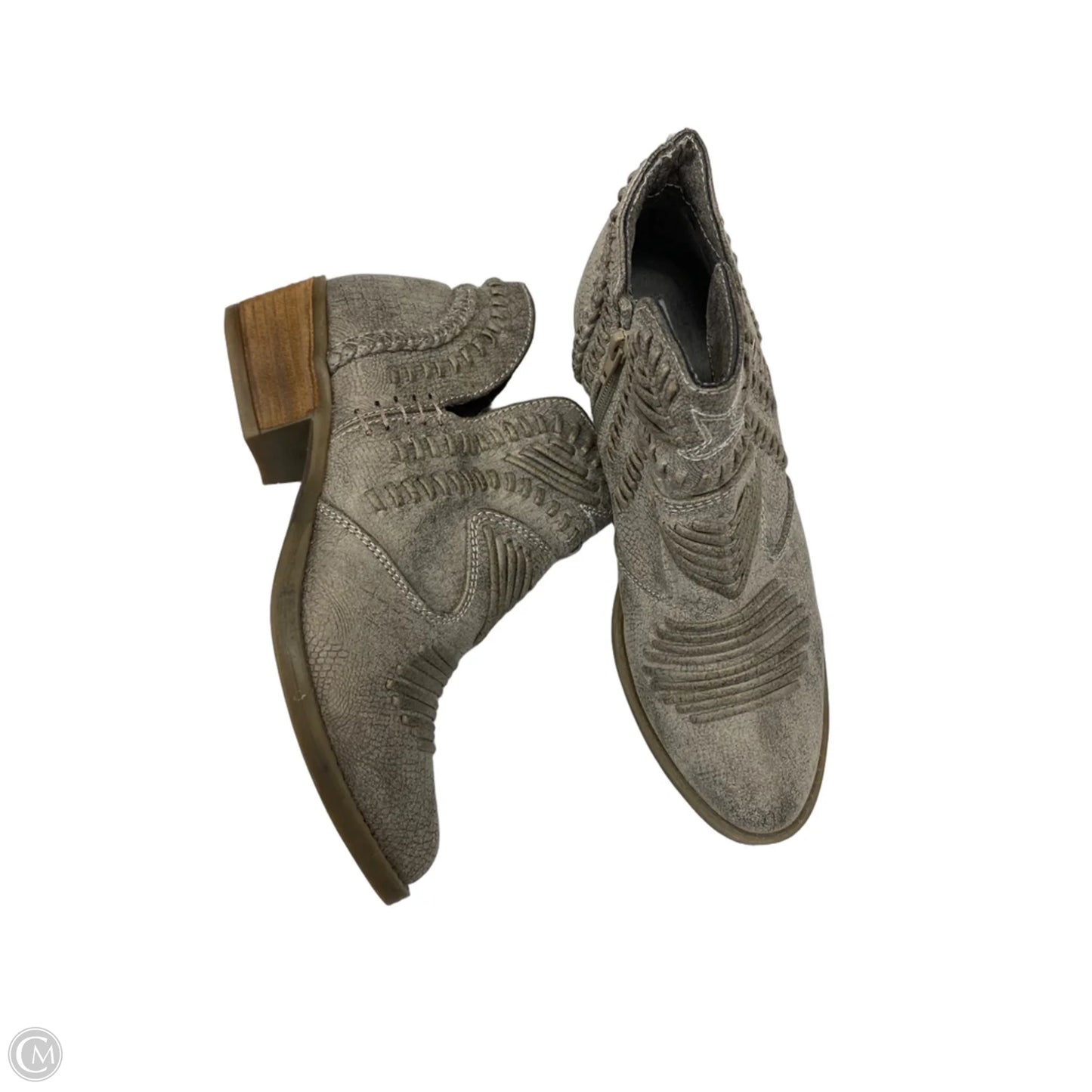 Boots Ankle Heels By Not Rated In Grey, Size: 8