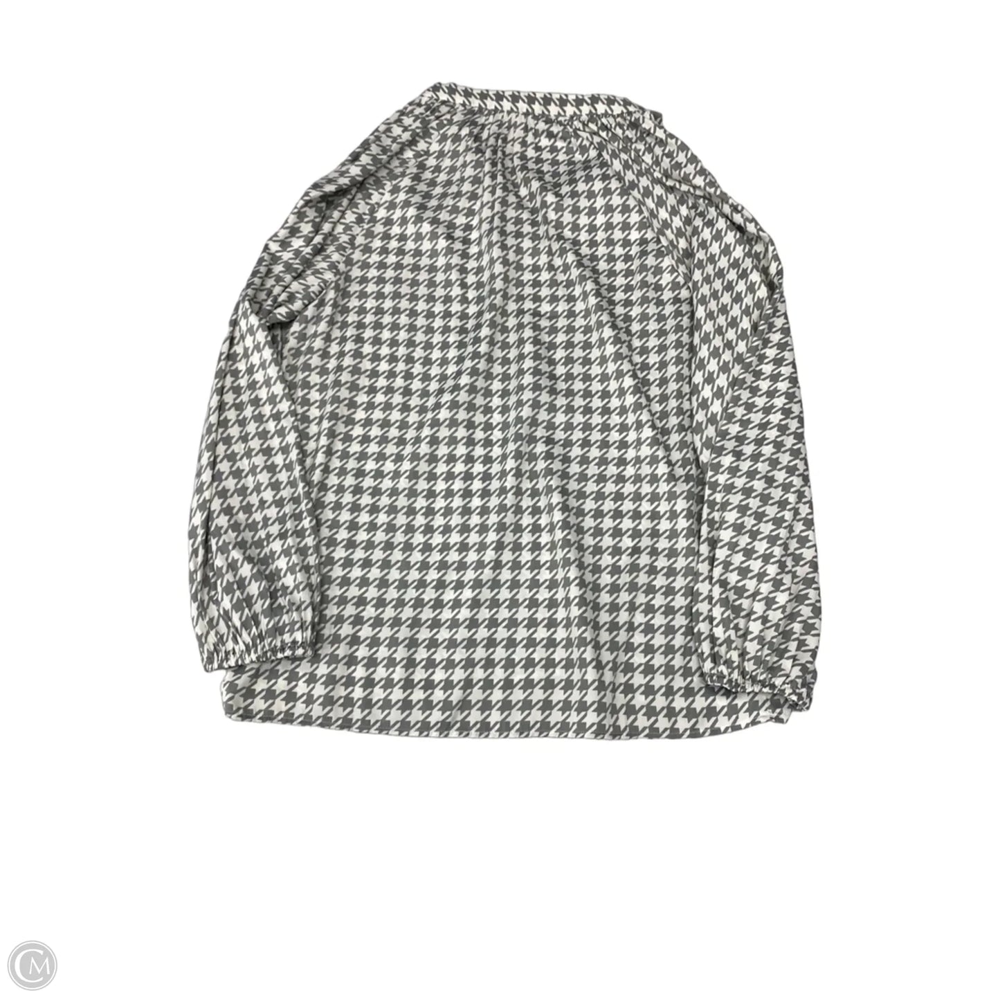 Blouse Long Sleeve By Ann Taylor In Chevron Pattern, Size: Xs
