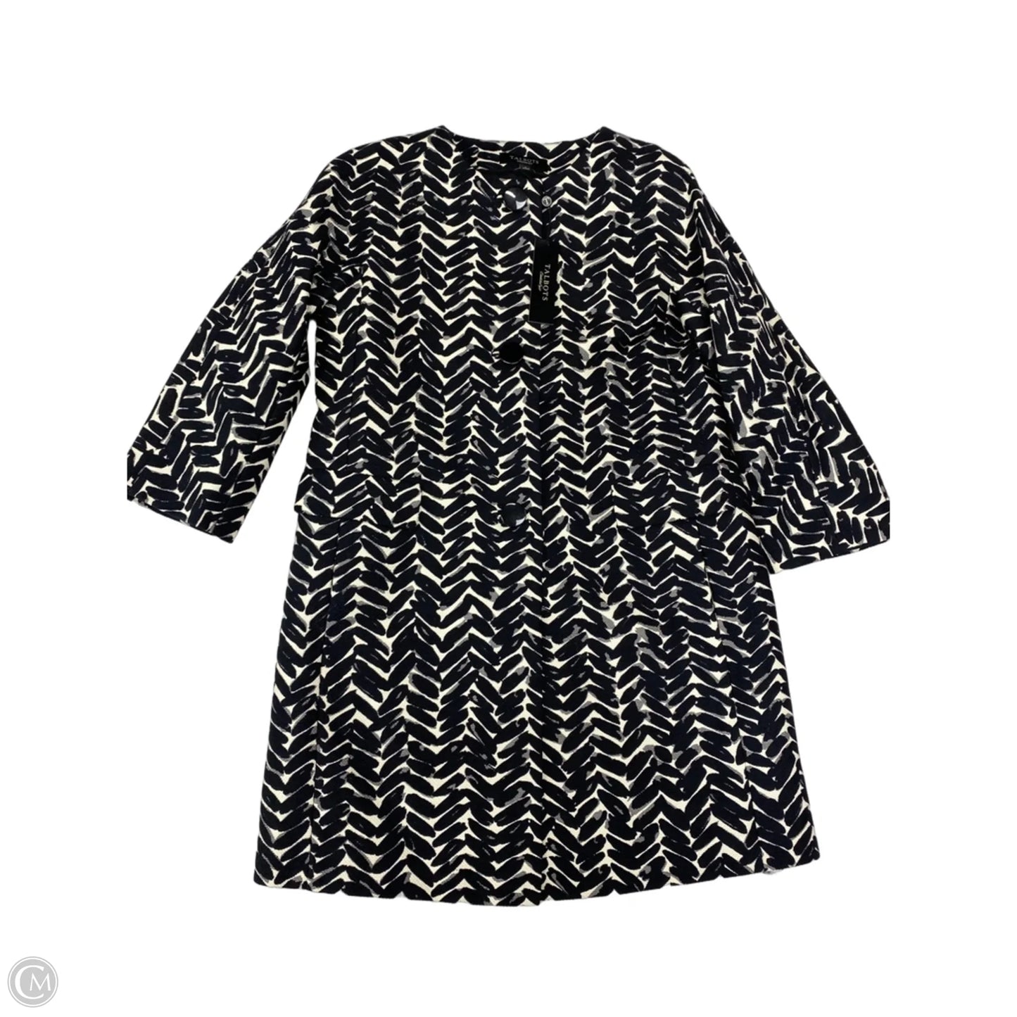 Coat Parka By Talbots In Black & White, Size: S